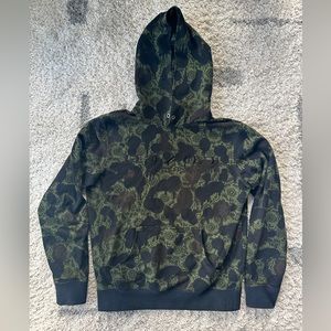 Coach hoodie W/ Kaffe Fasset print and inverse embroidered coach logo